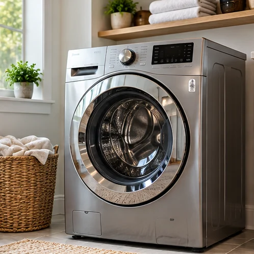 Washer appliance in a modern home